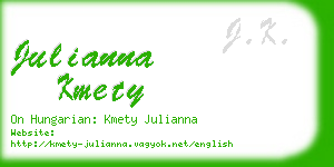 julianna kmety business card